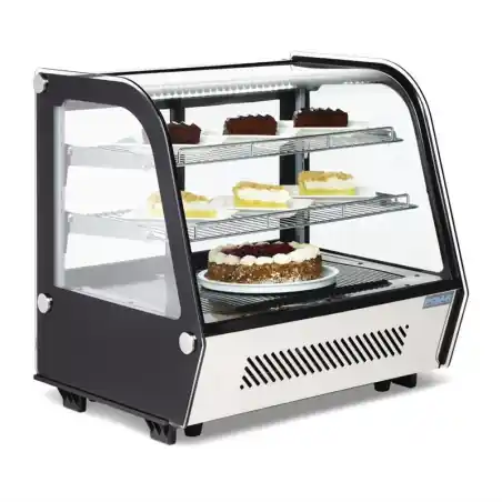 Garantie Incluse Vitrine R&eacute;frig&eacute;r&eacute;e de Comptoir Polar S&eacute;rie G 120L Noire - CD229 - Polar