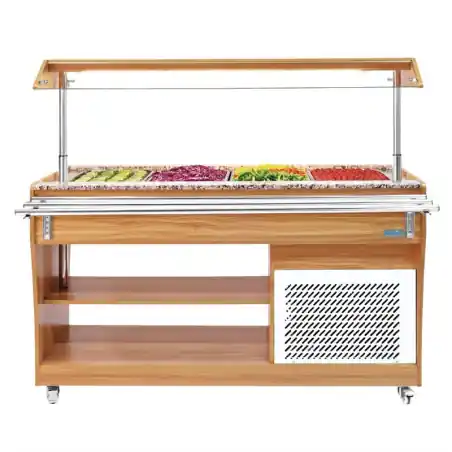 Buffet réfrigéré central Polar Série G - Capacité 4 x GN 1/1 - CR899 - Polar En Vogue