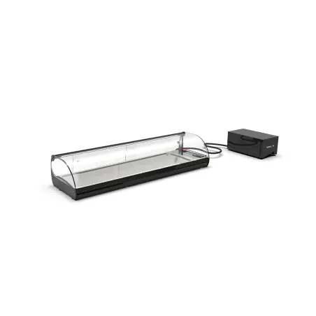 Vitrine r&eacute;frig&eacute;r&eacute;e statique noire V6GRP pour couvercles - SAYL Fait Main