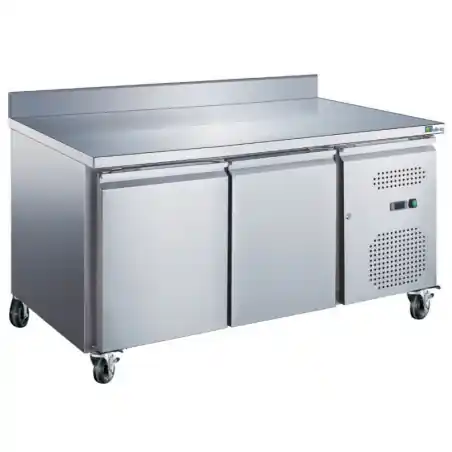 Satisfait Ou Remboursé Table r&eacute;frig&eacute;r&eacute;e positive 2 portes 700 mm avec dosseret