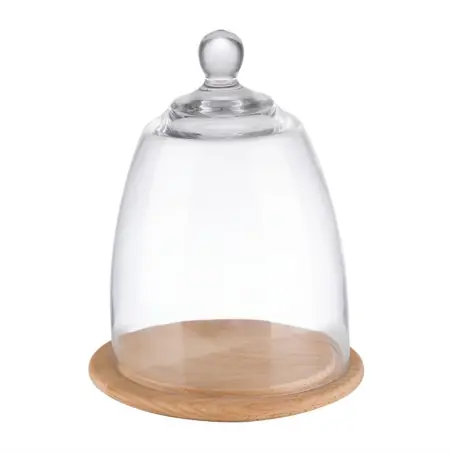 Must-Have Plateau en bois APS - 185x240 mm avec Couvercle en Verre - FT201