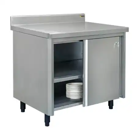 Premium Meuble bas 1600 largeur 600 + dessus rayonne central 2 portes a glissieres - Sofinor