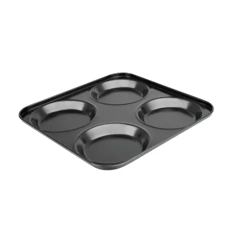Plaque antiadh&eacute;sive 4 moules ronds - Acier carbone r&eacute;sistant - GD012 - Vogue Satisfait Ou Remboursé