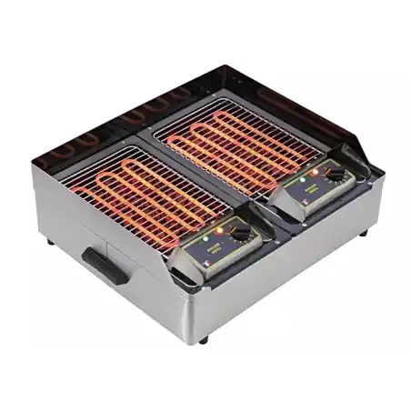 Gril électrique double à pierres de lave - Roller grill - 140D Offre Du Jour
