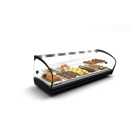 Vitrine chauffante noire r&eacute;glable SHK26L - SAYL Tendance