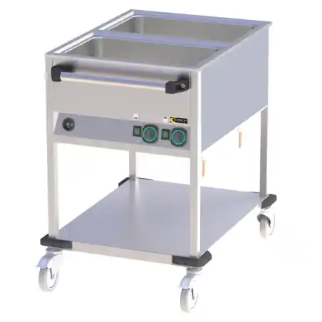 Petit Prix Chariot 2 bain-marie gn 1/1 200mm prof 1.4kw - Sofinor