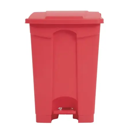 Promotion Saisonnière Poubelle de cuisine Jantex 45L à pédale - Design rouge - Réf. DC708