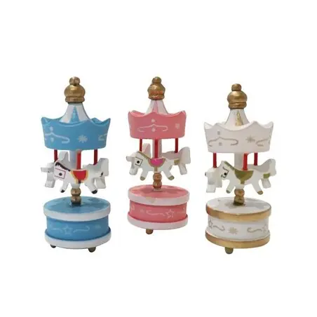 Prix Cassé Lot de 3 toppers carrousel rose blanc bleu