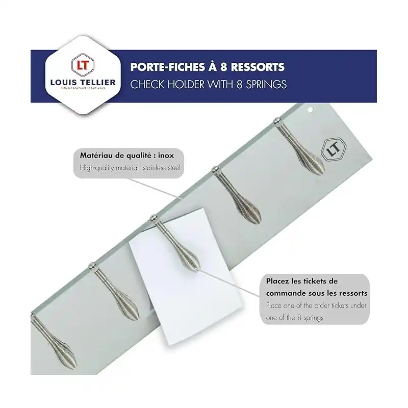 BARRE PORTE-FICHE A RESSORT -8 PINCES Meilleure Vente