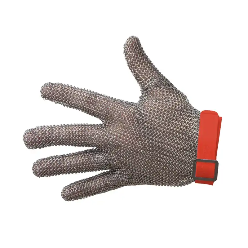 Acheter Direct Gant en cotte de maille taille M sangle rouge