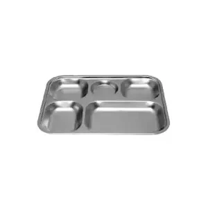 6 Plateaux 5 compartiments inox Offre Exclusive