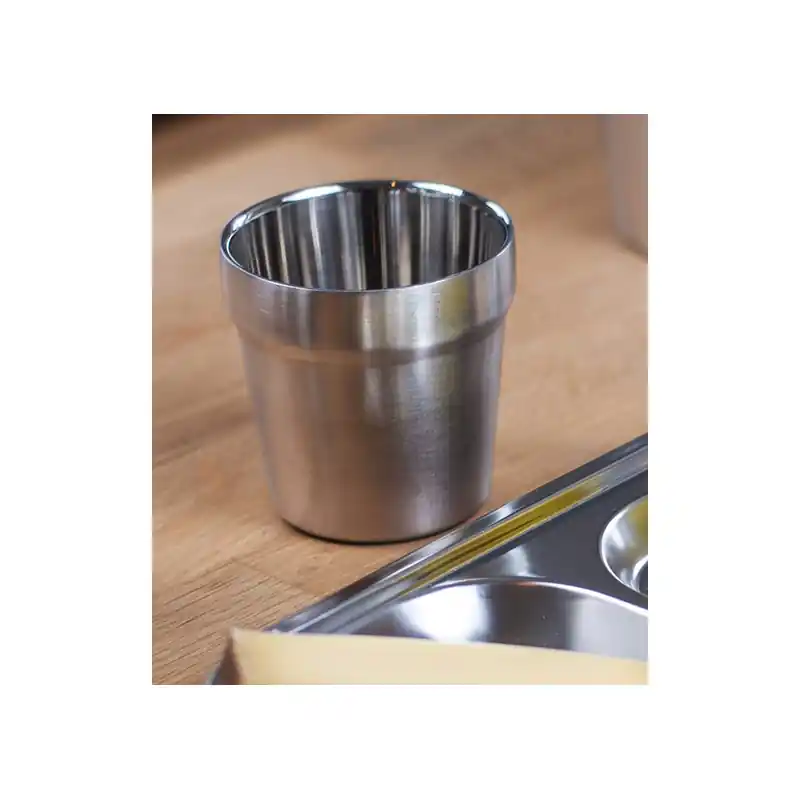 12 GOBELETS EMPILABLES INOX 18 CL Jusqu’à Épuisement Des Stocks