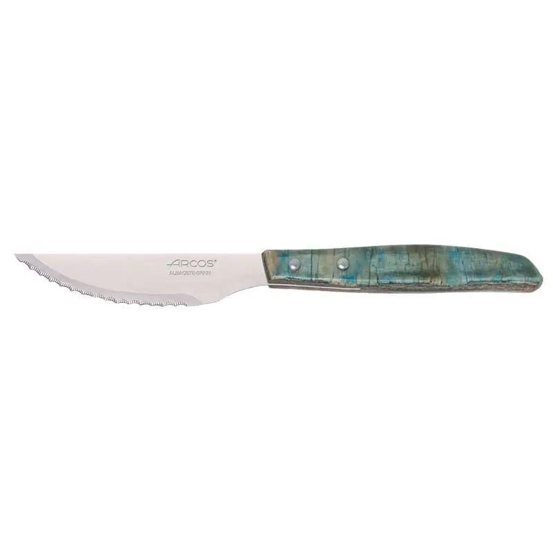 Tendance Couteau à steak vert bleuté X 12