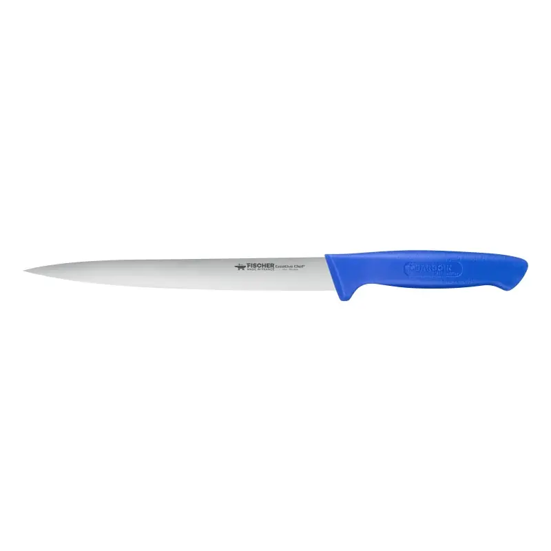 Fait Main FILET DE SOLE 17 CM MANCHE SURMOULE BLEU