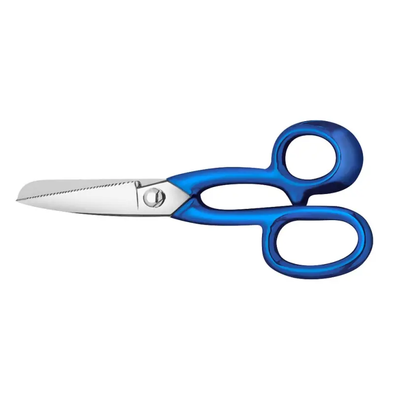 CISEAUX 22 CM LAME INOX CRANTEE POIGNEE PLASTIFIEE Paiement Sécurisé