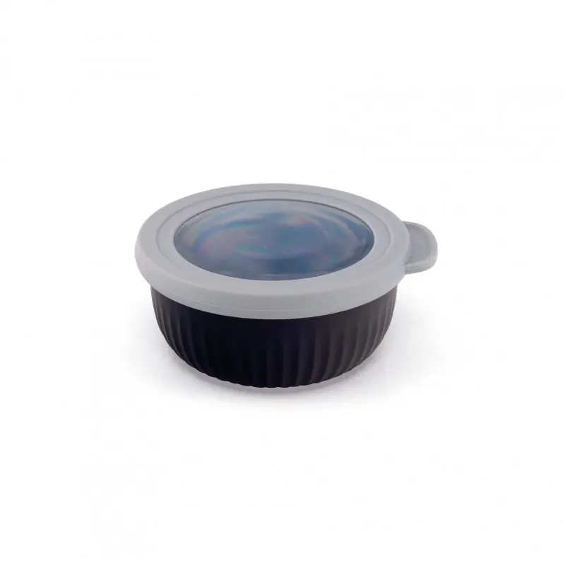 Artisanat BOITE RONDE NOIR 1.25L POLYPROPYLENE AVEC COUVERCLE