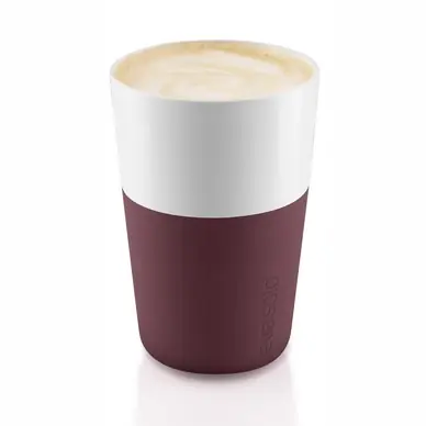 Tasse à café latte Eva Solo Dark Burgundy (set de 2) Livraison Express