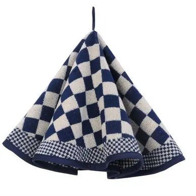 Vente Directe Essuie-main Elias Pompdoek Round Blue (Set de 2)