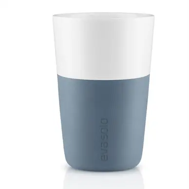 Réduction Tasse à latte Eva Solo Cafe Latte Tumbler Steel Blue 360 ml (2 pièces)