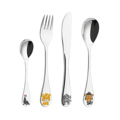 Gros Lot Set de Couverts pour Enfants Sola Animaux Colorés (4-pièces)