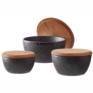 Exclusif Set de Bols Bitz Black (3-Delig)