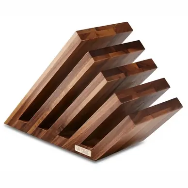 Expédition Rapide Bloc à Couteaux Felix Solingen Magnetisch Extra Large Walnut