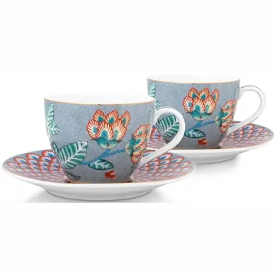 Tasse à Expresso Pip Studio Flower Festival Light Blue 120 ml (2 pièces) Original