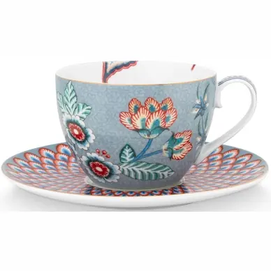 Tasse à Café Pip Studio Flower Festival Light Blue 280 ml Offre Spéciale