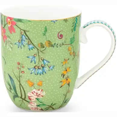 Tasse Pip Studio Jolie Flowers Green 145 ml (lot de 6) Fait Main