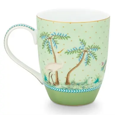 Premium Tasse Pip Studio Jolie Gold Dots Green 350 ml (lot de 6)