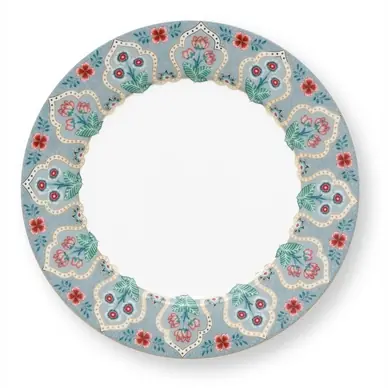 Achat Immédiat Assiette à Déjeuner Pip Studio Flower Festival Deco Light Blue 21 cm (Lot de 6)