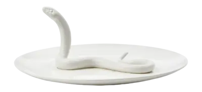 Décoration POLSPOTTEN Plate Snake White Authentique