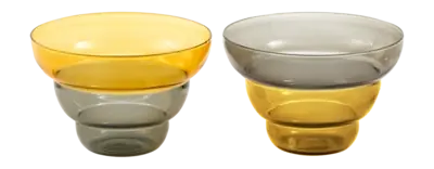 Must-Have Plat et Saladier POLSPOTTEN Mizu Kiri Yellow (Ensemble de 2)