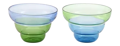 Plat pour Snack POLSPOTTEN Mizu Kiri Dark Blue (Ensemble de 2) Pas Cher
