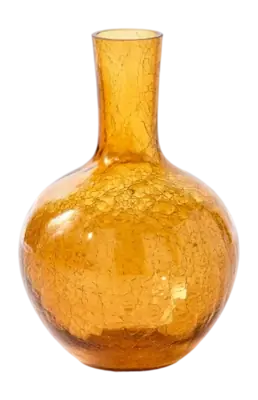 Vase POLSPOTTEN Ball Body Crackled Glass Yellow S Dernière Chance