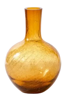 Offre Du Jour Vase POLSPOTTEN Ball Body Crackled Glass Yellow L