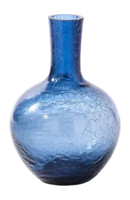 Vase POLSPOTTEN Ball Body Crackled Glass Dark Blue S Achetez Aujourd’hui
