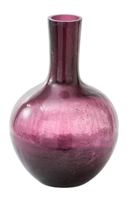 Seulement Aujourd’hui Vase POLSPOTTEN Ball Body Crackled Glass Dark Purple L