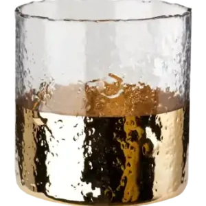 Haute Qualité Porte-Bougie POLSPOTTEN Hurricane Ripple Dip Gold