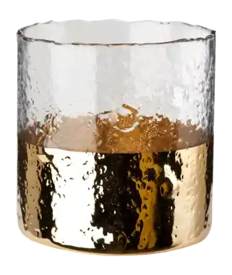 Haute Qualité Porte-Bougie POLSPOTTEN Hurricane Ripple Dip Gold