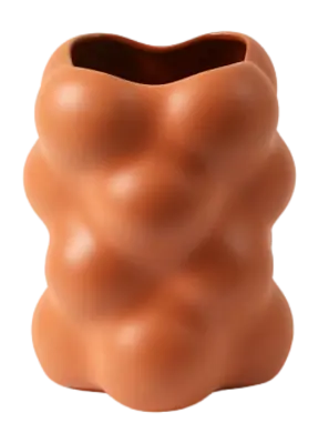 Bon Plan Vase POLSPOTTEN Grape Terracotta Cognac S