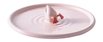Assiette POLSPOTTEN Plate Diving Duck Light Pink Ø40 Acheter Direct
