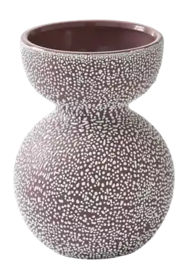 Nouveauté Vase POLSPOTTEN Boolb Dots Dark Purple M