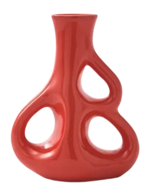 Vase POLSPOTTEN Three Ears Coral Red S Acheter Direct