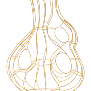 Fait Main Vase POLSPOTTEN Three Ears Yellow L