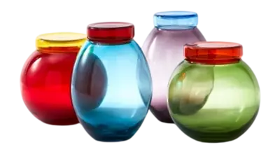 Acheter En Ligne Pot de Stockage POLSPOTTEN Bloated Mix Multi (Ensemble de 4)