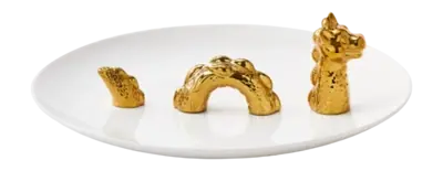 Commander Maintenant Assiette POLSPOTTEN Dragon Gold Ø40