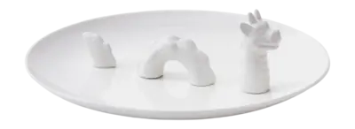 Assiette POLSPOTTEN Dragon White Ø40 Nouvelle Collection