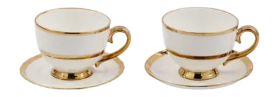 Commande En Gros Tasse à Thé POLSPOTTEN Golden Finds White (Lot de 2)