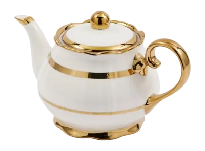Must-Have Théière POLSPOTTEN Golden Finds White